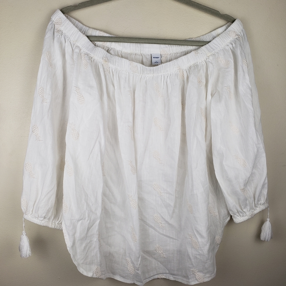 Cotton Blend Embroidered Blouse